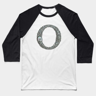 Skull Alphabet O Baseball T-Shirt